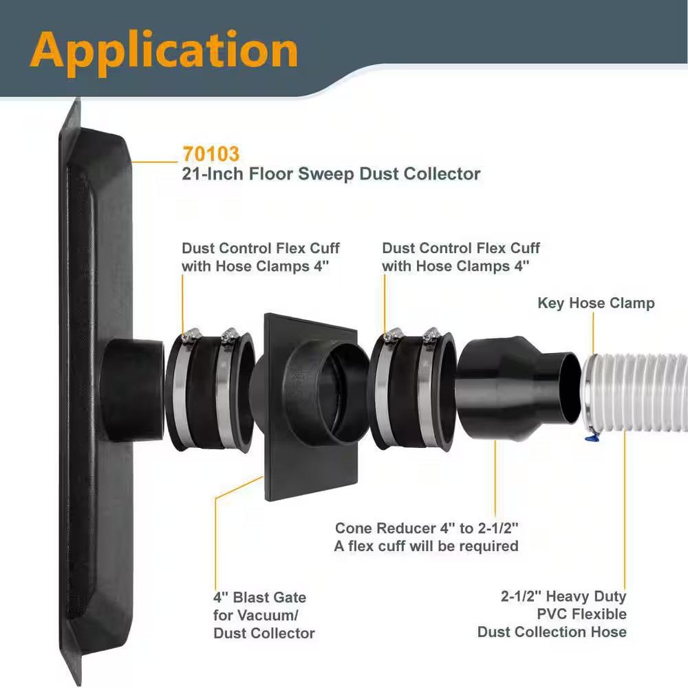 21 In. Floor Sweep for Dust Collection Systems
