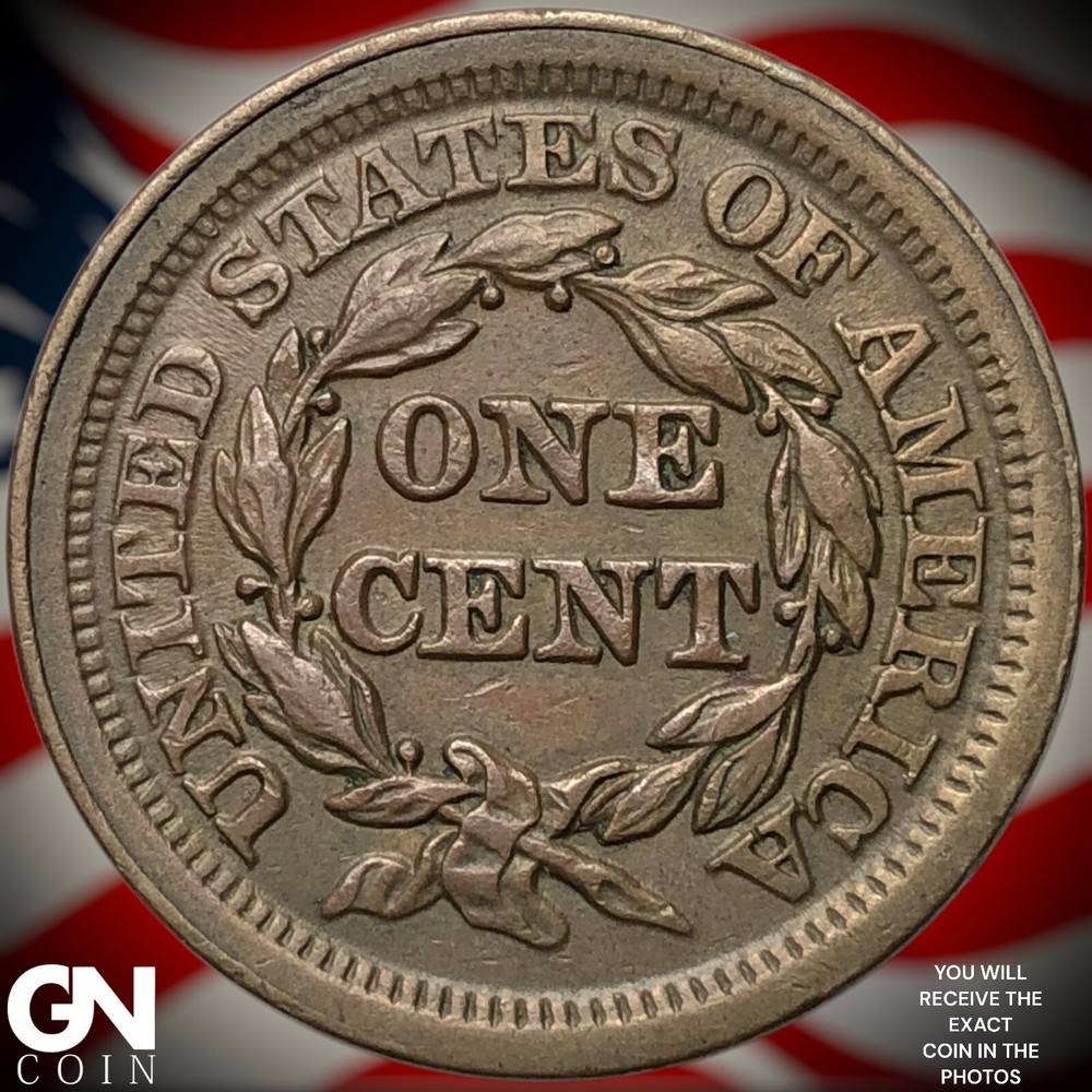 1853 Braided Hair Large Cent Y8185