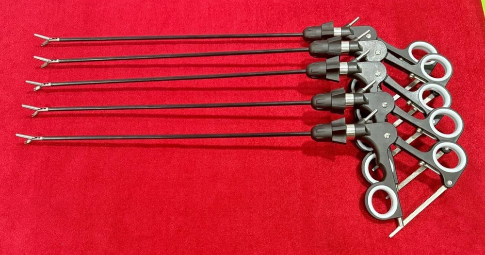 Laparoscopic Rat Toothed 2x1 Forceps 5mm High Quality Endoscopy Instruments-5pc