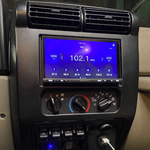 For 2003-2006 04 05 Jeep Wrangler TJ Double Din Radio Dash Kit w/ Wiring Harness