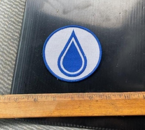 Teardrop or Raindrop Embroidered Patch (NOS)