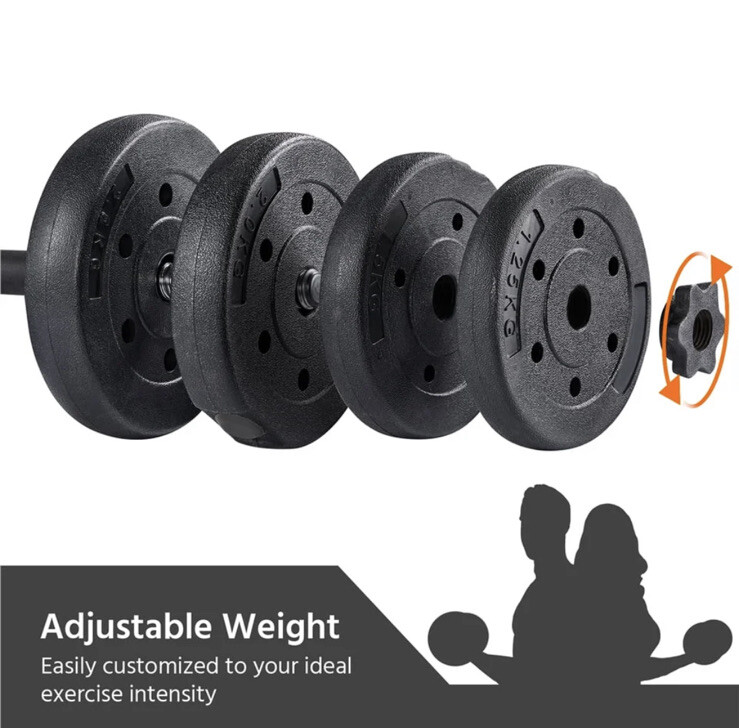 Adjustable Dumbbells Pair, 66lbs, 2 Bars