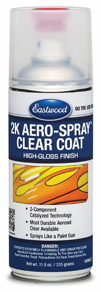 Eastwood 2K High Gloss Clear Coating Aerosol Spray 12 oz 8 SQ FT
