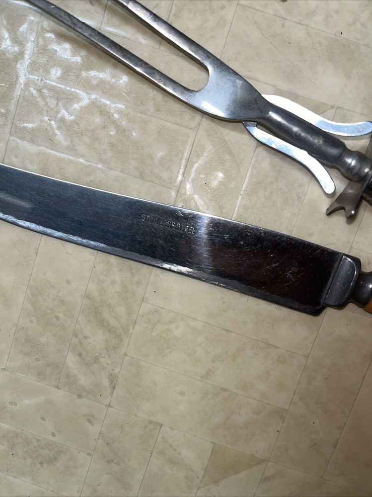 Butterscotch Bakelite Carving Knife Set