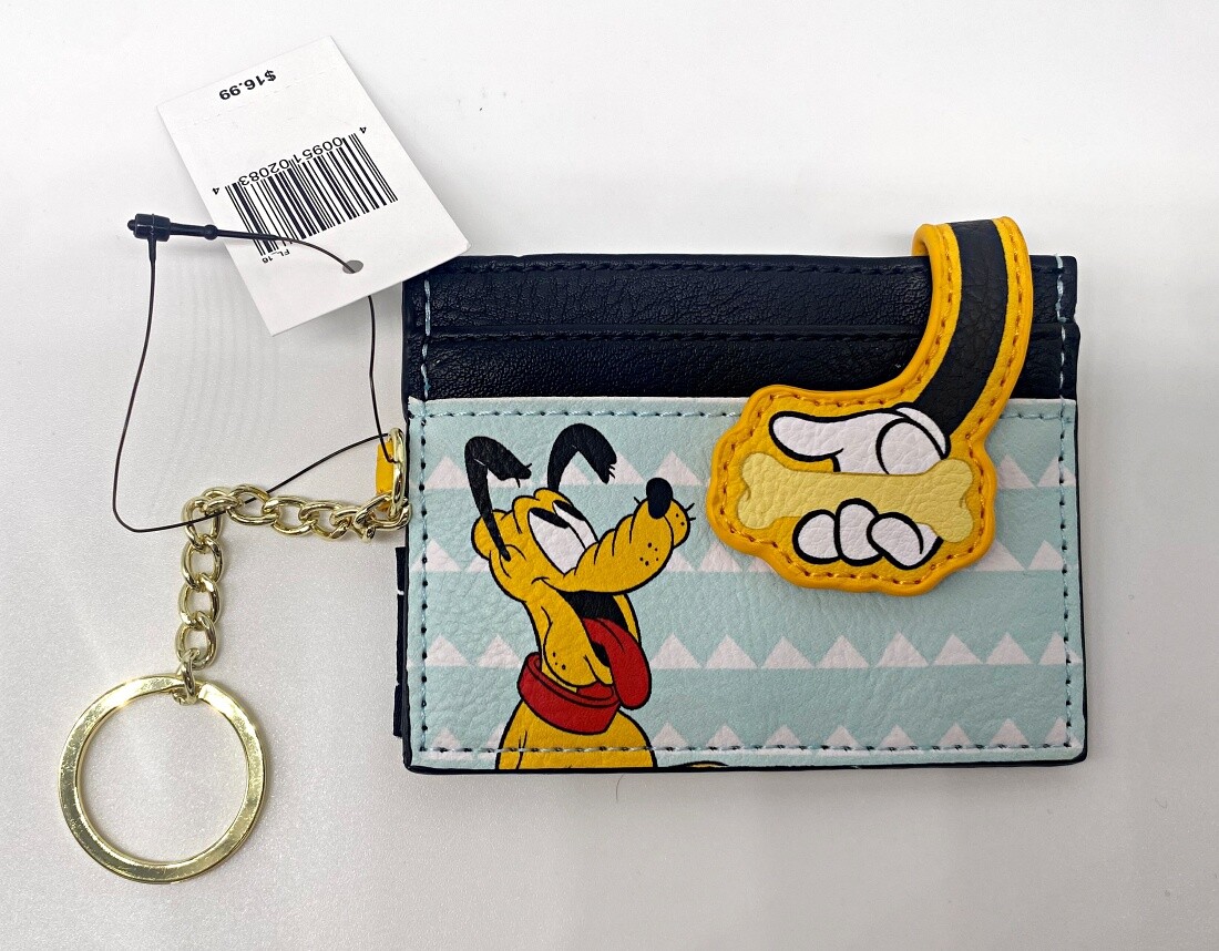 Disney Parks Pluto Slim Thin Card Wallet Keychain Clutch 2023 - NEW