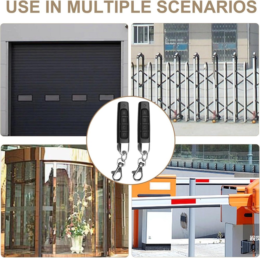 2x 4-in1 Wireless Remote Control Duplicator 433MHz Remote Control Key Clone Copy