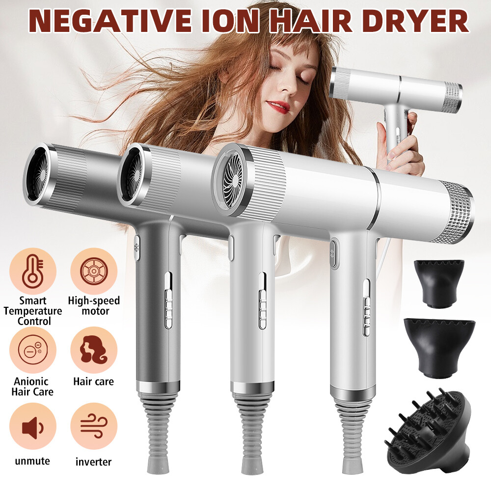 Professional Ionic Hair Blow Dryer with Diffuser, 2000W Lightweight Fast Drying
