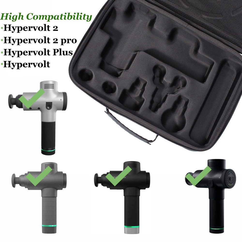 Case for Hypervolt 2 Pro/Hypervolt Plus with 5 Head Attachments,Waterproof Sh...