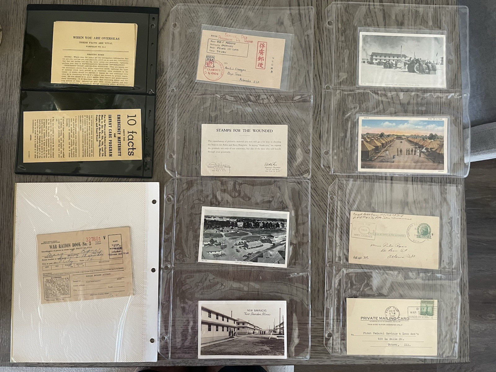 WWII Military and Home Front Ephemera Lot - Ration Books, V-Mail, Manuals