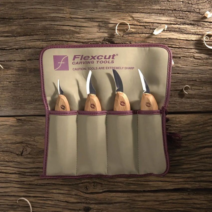 Flexcut Premium Carving Knife Set 4 PC #FLEXKNP100
