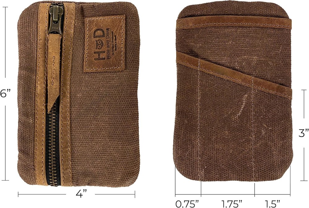Hide & Drink, Multi-Tool Pocket Pouch, Compact Multipurpose EDC Honey Bourbon