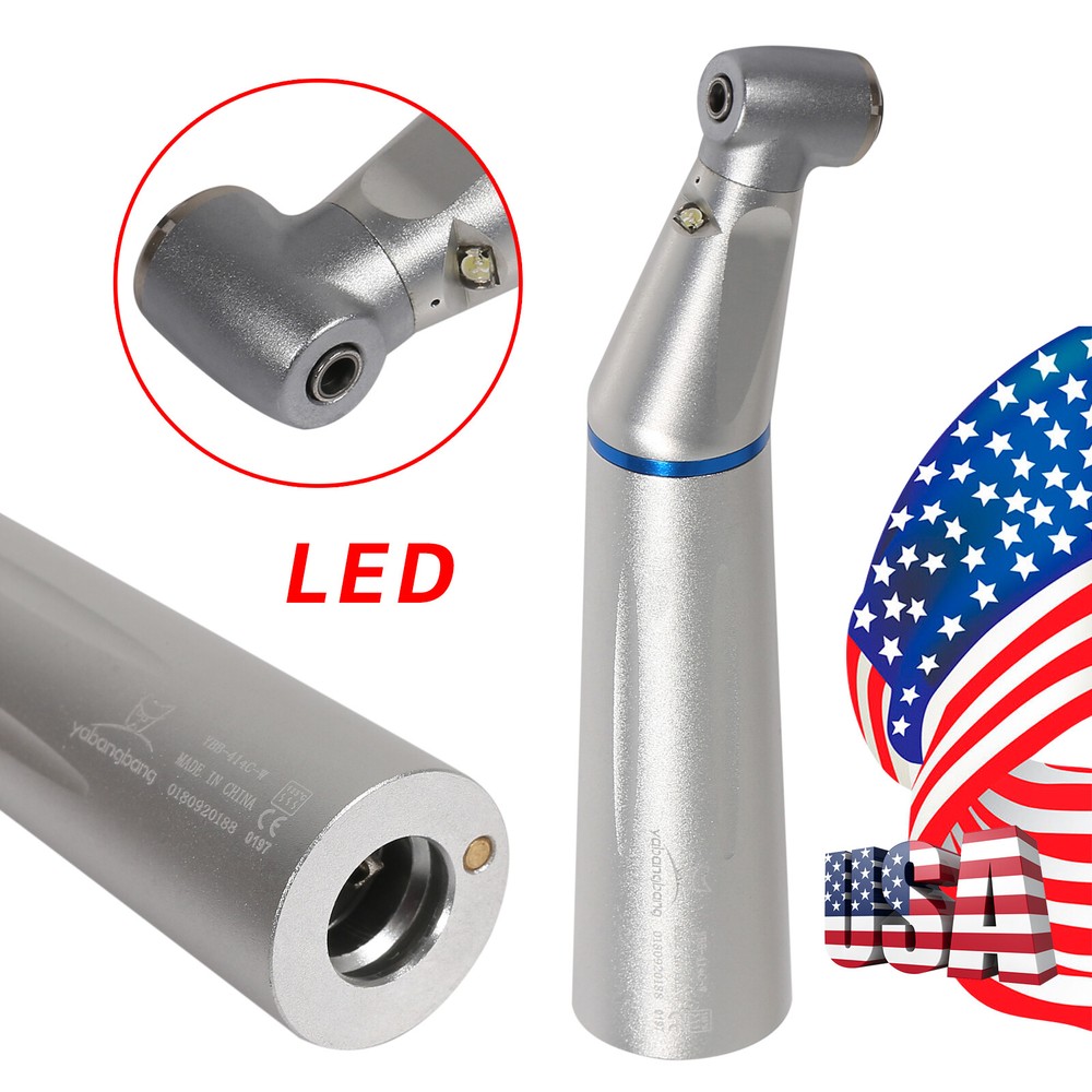 Dental Internal Low Speed Contra Angle Handpiece LED E-generator Push Button By