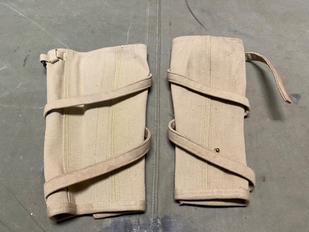 ORIGINAL WWI US ARMY M1908 COMBAT FIELD LEGGINGS- SIZE 1