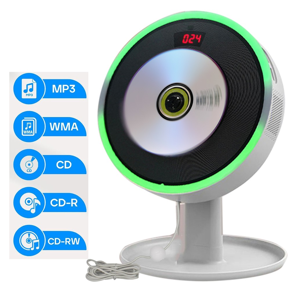 Technical Pro Portable Stylish Wall Mounted CD Player with Bluetooth, LED & USB