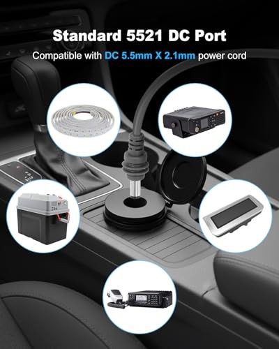 Starlink Mini RV DC Cable Panel Mount, DC Boost Adapter With Waterproof Cover