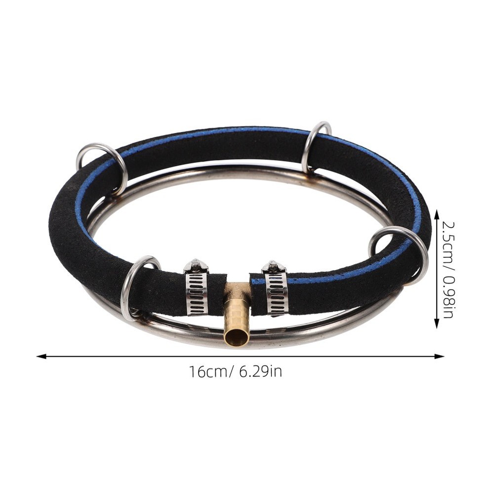 2pcs Fish Tank Pond Oxygen Bubble Diffuser Rings - Stainless Steel Air Diffuser