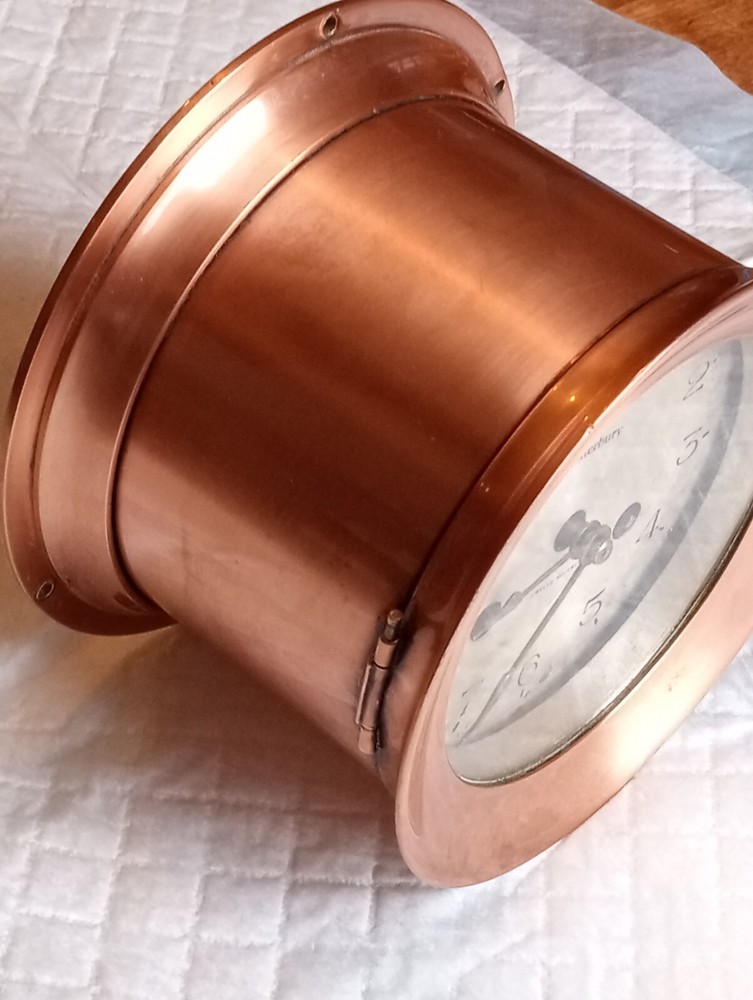 RARE WATERBURY SHIPS Clock & Barometer Working condition