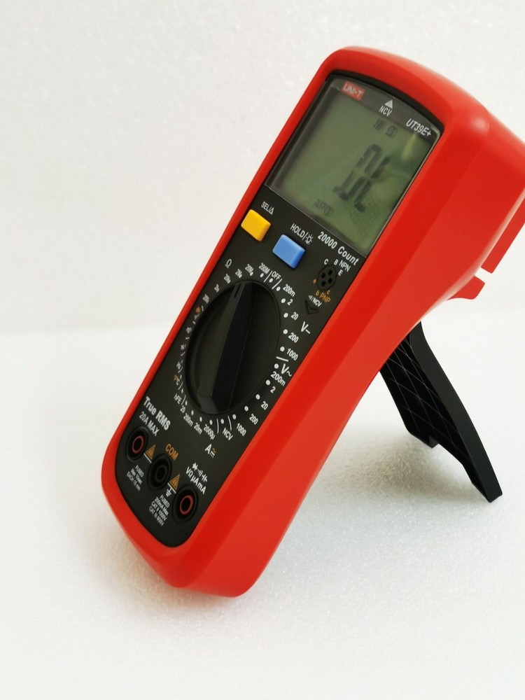 UNI-T True RMS Multimeter AC DC Voltmeter Ammeter Ohmmeter Cap Temp Test UT39E+