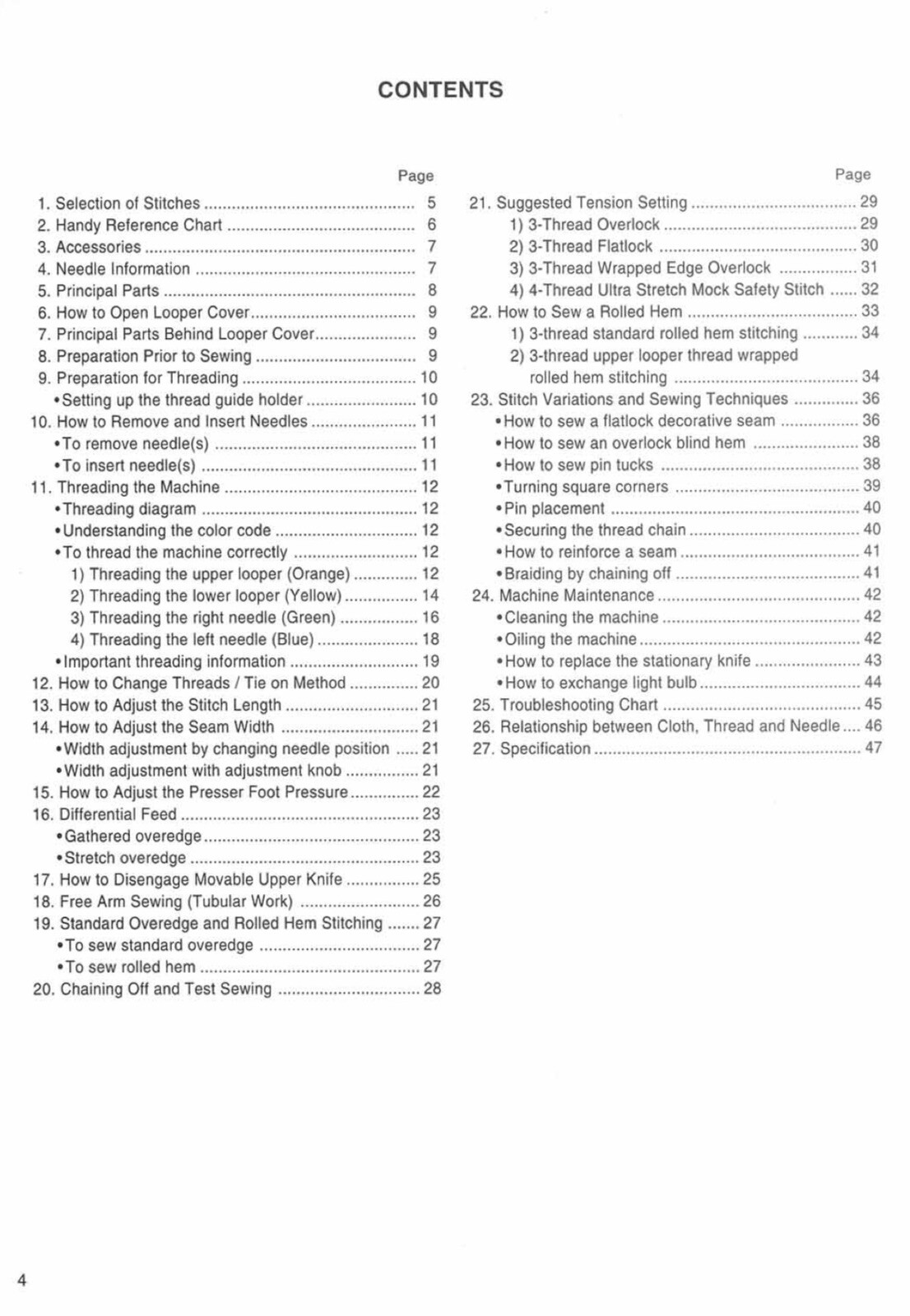 Singer 14SH644 14SH654 Sewing Machine Instructions User Manual Guide Bound