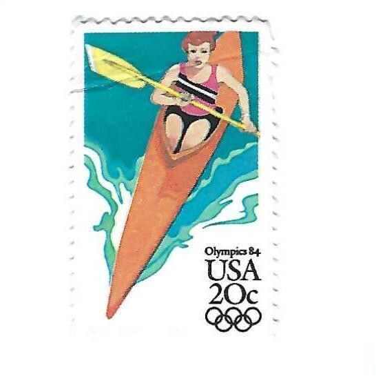 STAMP US SCOTT 2085 "Summer Olympics-Women's Kayaking" 20 CENT 1984 USED