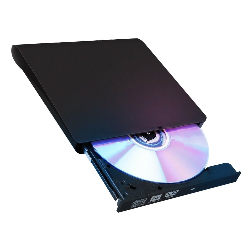 USB 2.0 Slim External DVD Rom Optical Drive CD DVD RW Player Reader Recorder t