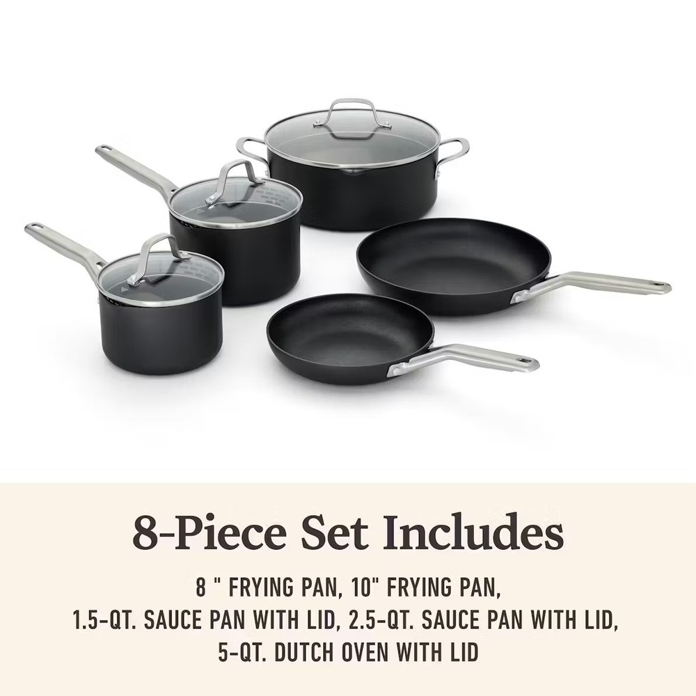Calphalon 8pc Hard Anodized Aluminum Nonstick Cookware Set