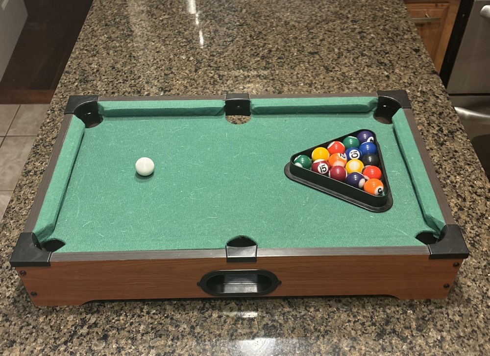 Mini Pool Table 20-inch Portable Billiards Game Tabletop