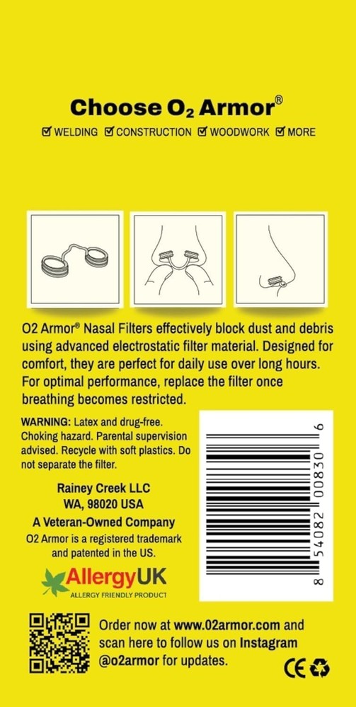 Nose Filters for Welders & Allergies - Filter Sample Pack, Clear