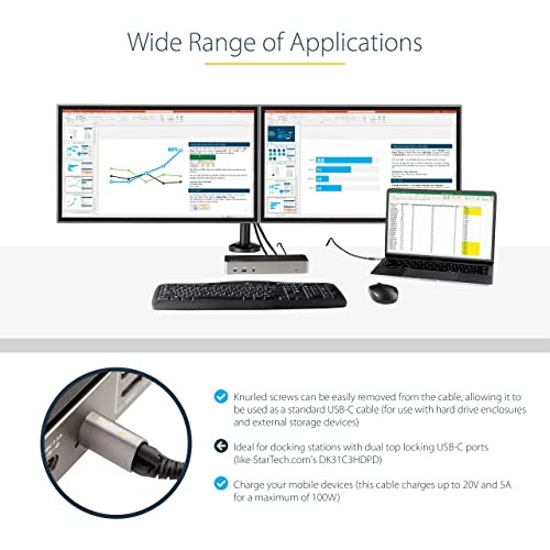 3ft USB C Cable with 10Gbps Speed and 100W Power