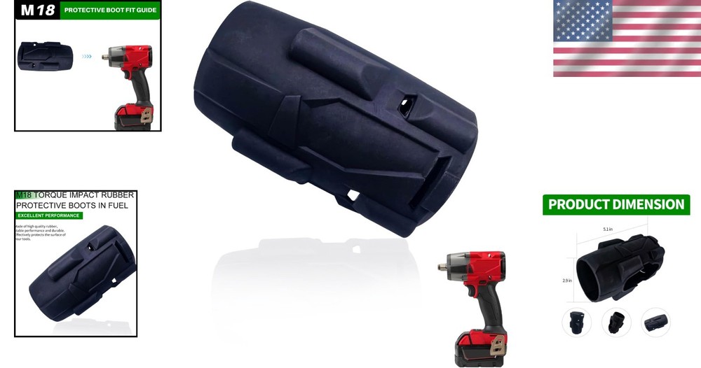 Durable Rubber Protective Boot for M18 Impact Wrench - Tool Safety Essential