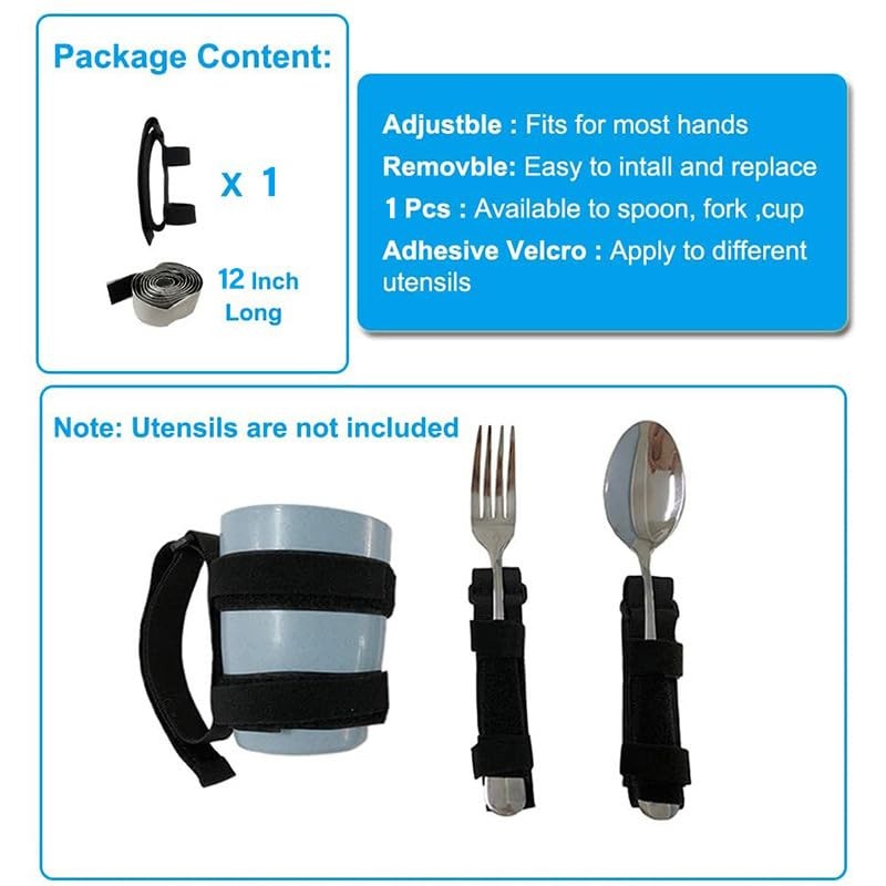 Universal Cuff Adaptive Utensil Holder Strap for Black