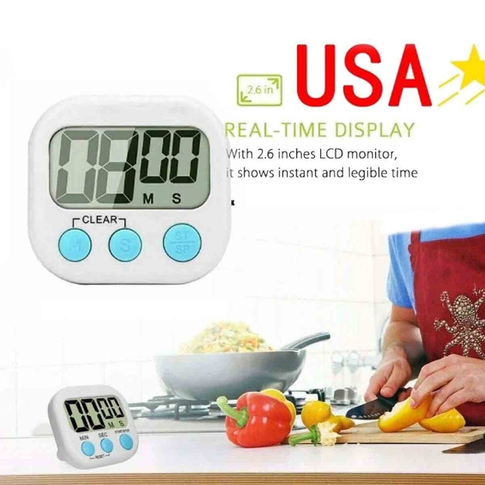 2 pcs Mini timer home office kitchen soup exercise cooking countdown US