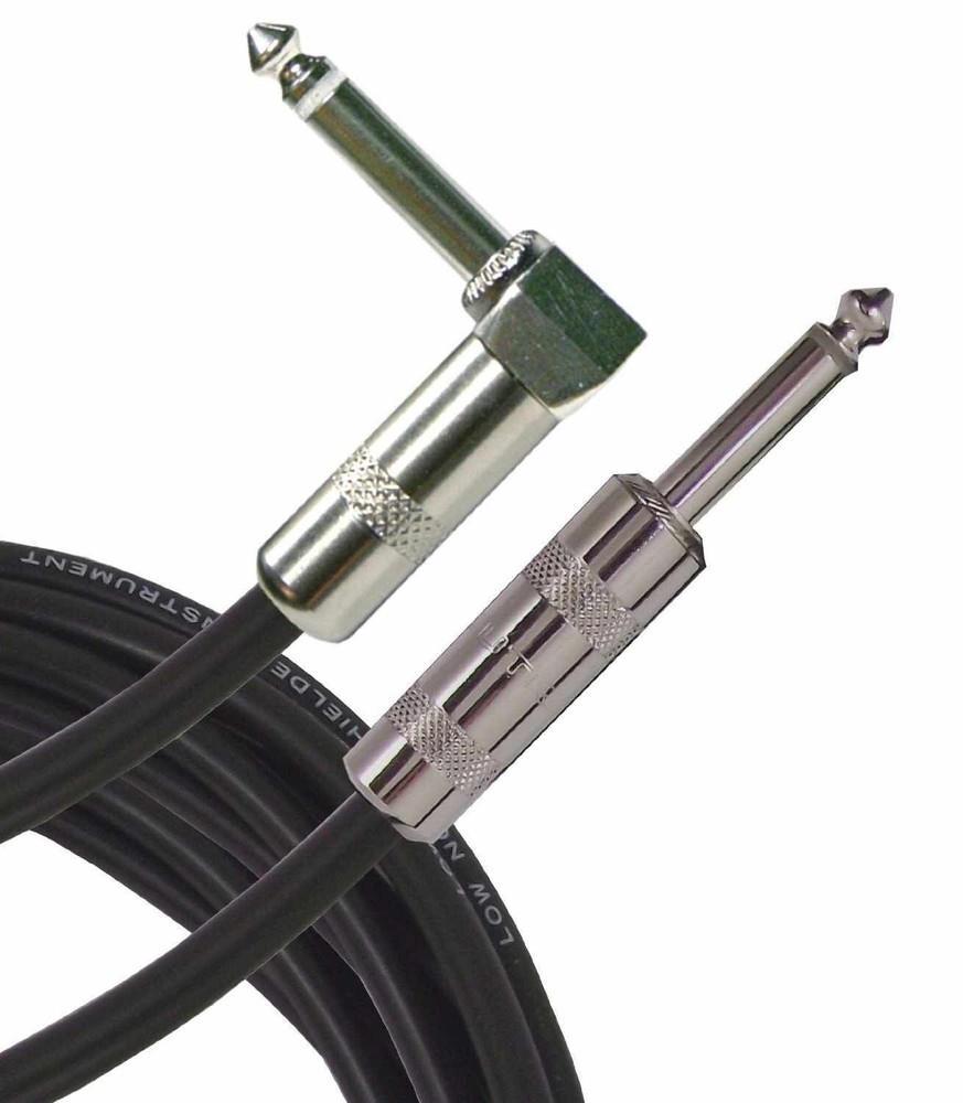PROCO STAGEMASTER SEGL-10 10ft Shielded Patch Cable 1/4" to 1/4"Right Angle Conn