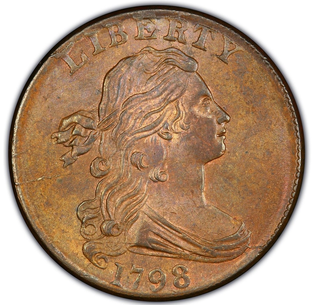 1798 DRAPED BUST 1C PCGS MS 65 RB