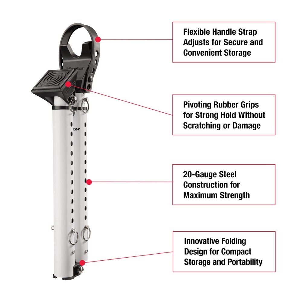 Master Lock Compact Door Stopper Folding Security Bar Adjustable Knob + Sliding