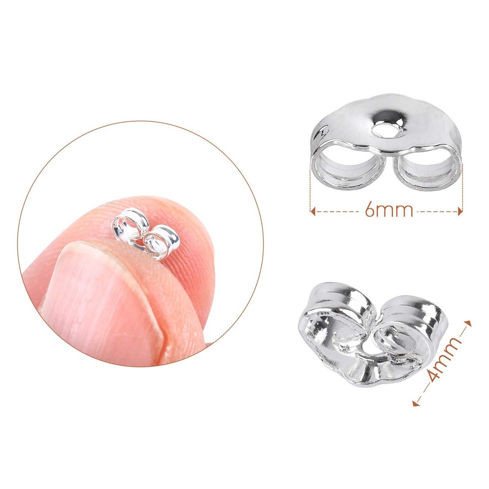 30 Pcs 925 Sterling Silver Earring Backs Replacement Secure Ear Lockings