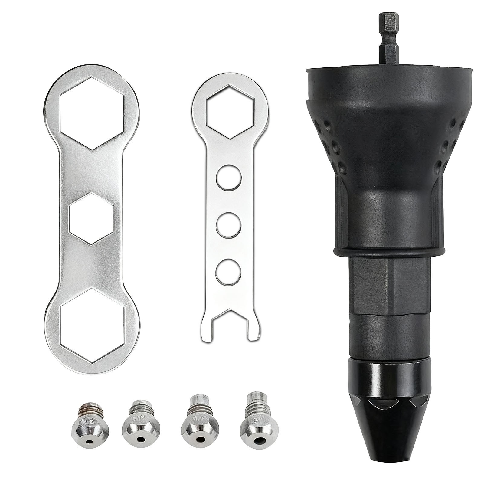 Electric Rivet Nut Gun Adaptor Insert Cordless Riveting Tool Power Drill Kit US