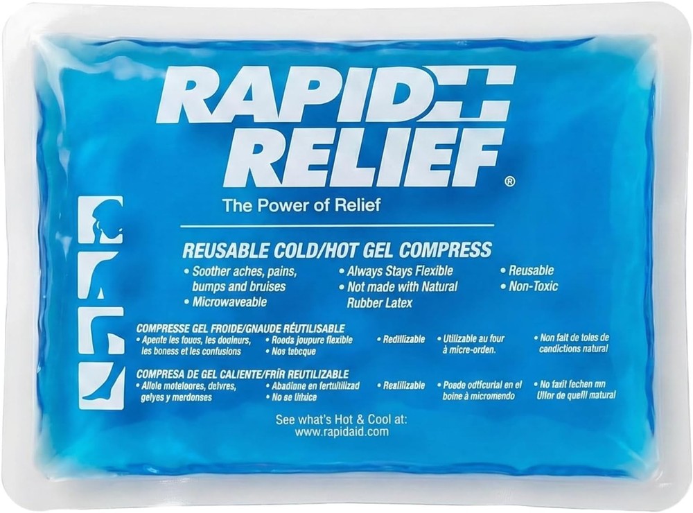 Compact 4" x 6" Reusable Gel Pack for Targeted Hot & Cold Therapy Relief