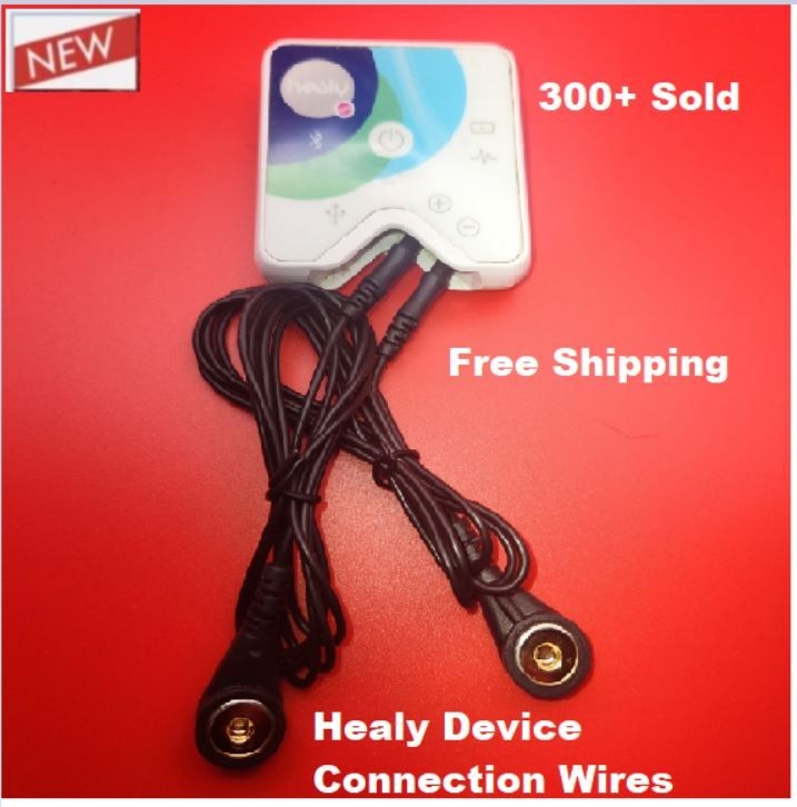 Connection Cable Wires for Healy Device (One Pair) Length 96cm (38”). BLACK