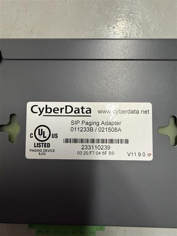 Cyberdata 011233B SIP Paging Adapter