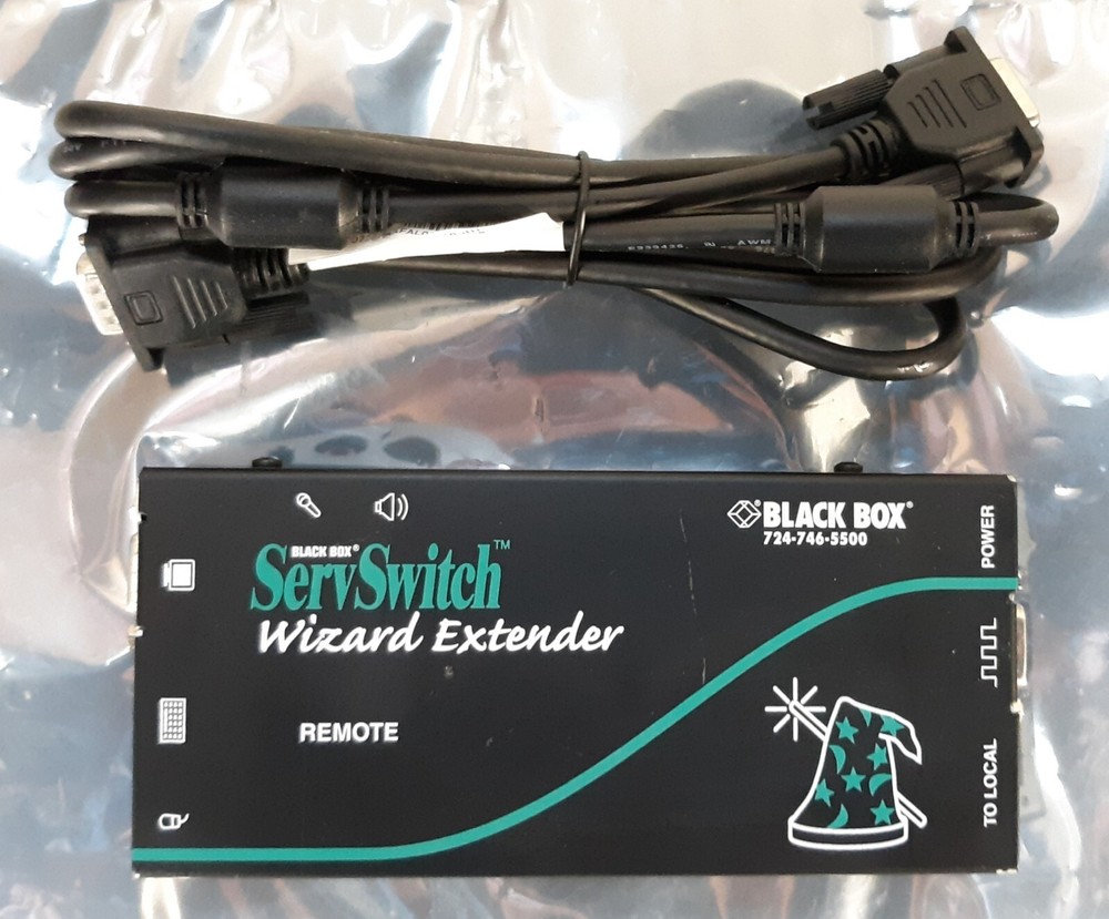 Black Box ServSwitch Wizard Extender Remote ACU5112A w/ VGA Cable