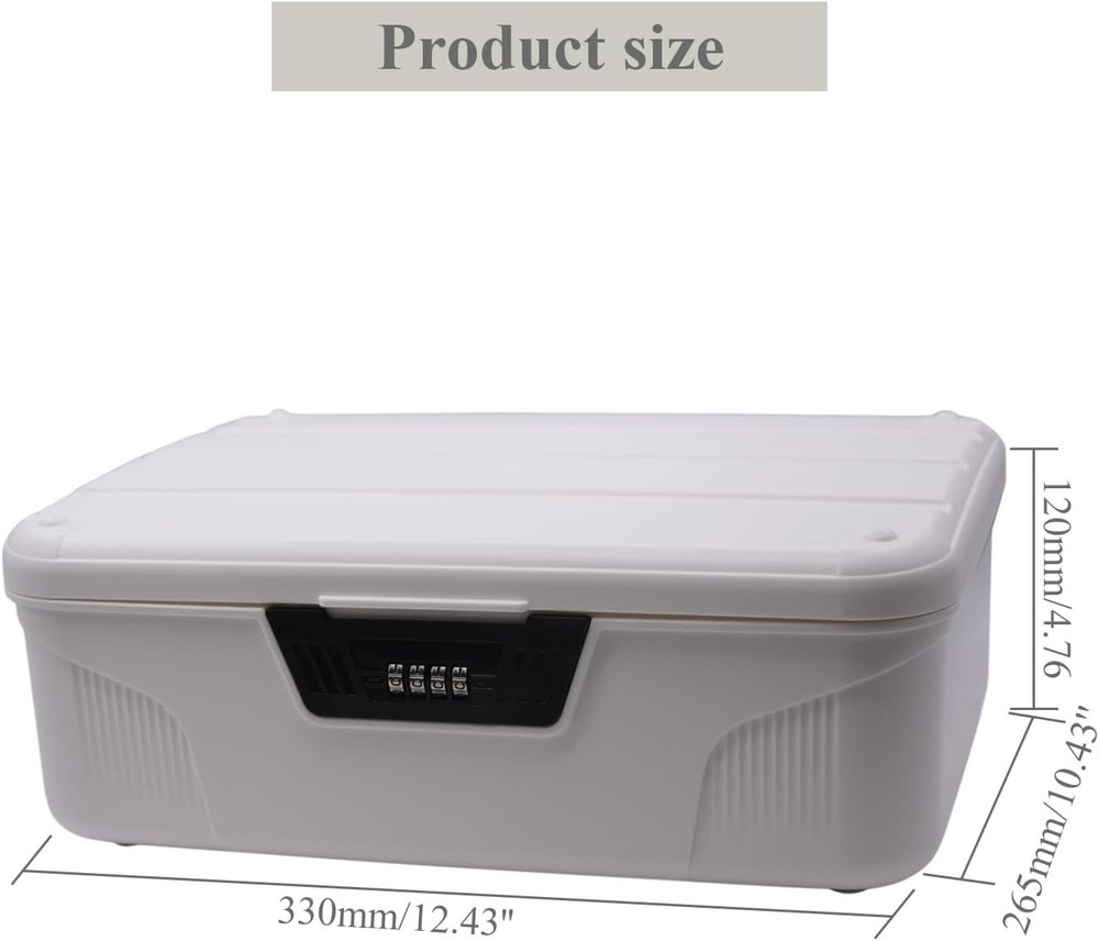 torage Bin - 4.2 Gallon Locking Container with 4-Digit Combination Lock, Stackab