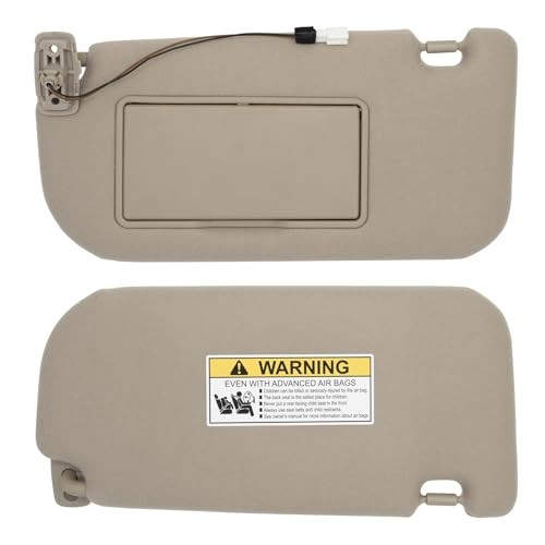 Driver Left Side Sun Visor Replacement Fits for Beige(Driver Side with Light)