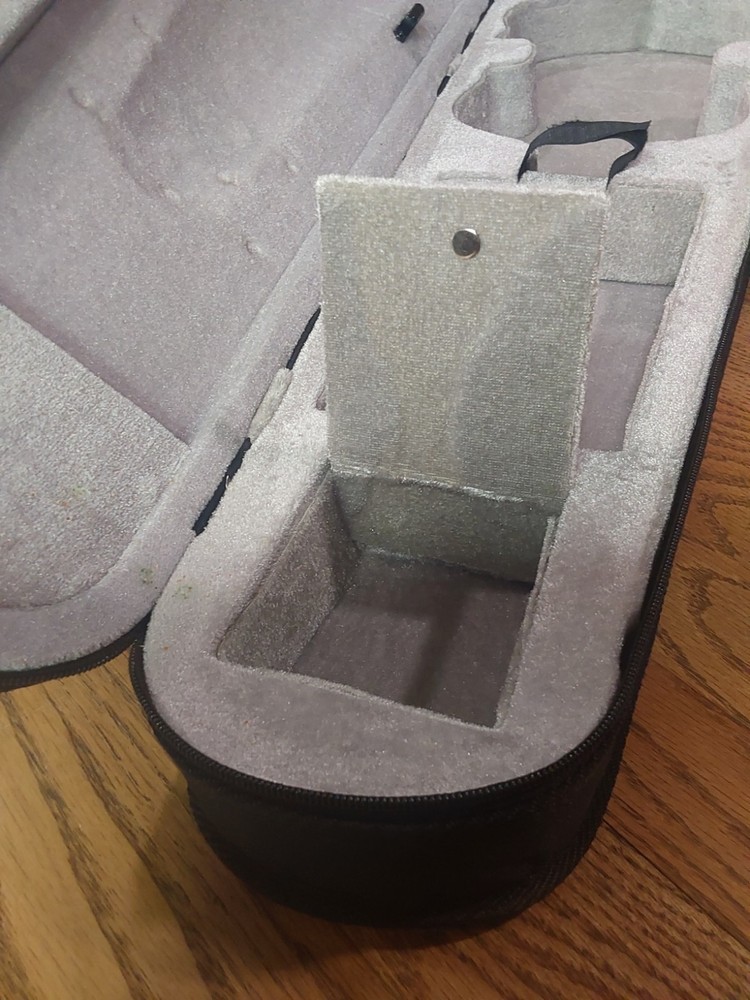 Lightweight BLACK VIOLIN CASE with Soft Silver & Gray Lining (SIZE: 4/4)