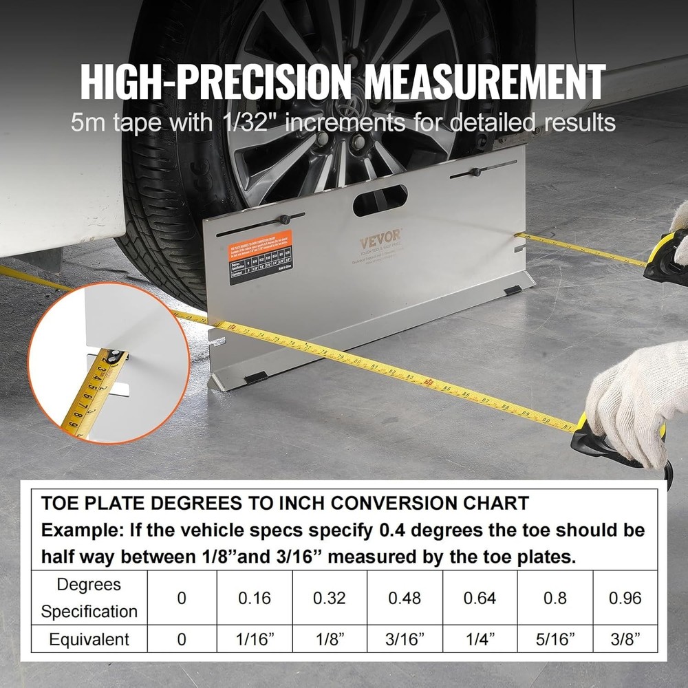 Pro Stainless Steel Toe Alignment Tool Kit 2-Pack Precision Hub Measurement