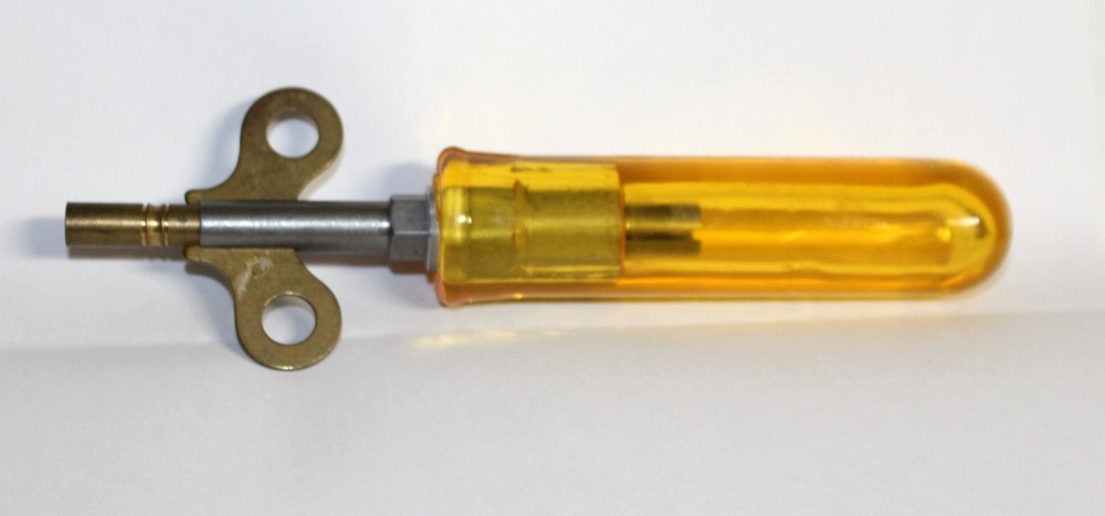 Universal Clockmaker's Spring Let Down Key. Works with Regular Clock Key