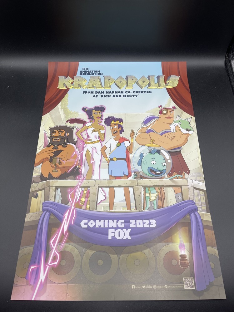 SDCC Comic Con 2022 Fox Exclusive Krapopolis Poster - Mint