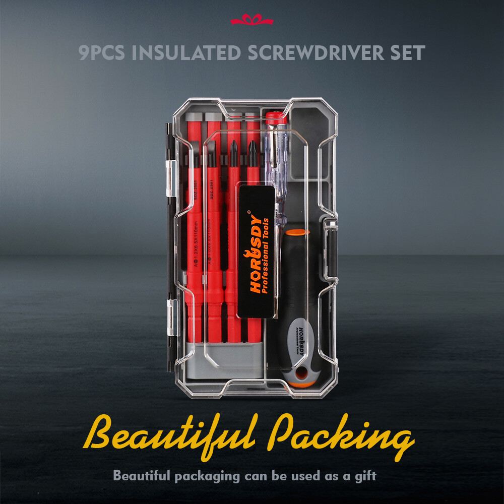 10pc Electrician's Insulated Magnetic Electrical Hand Screwdriver Tool Set New