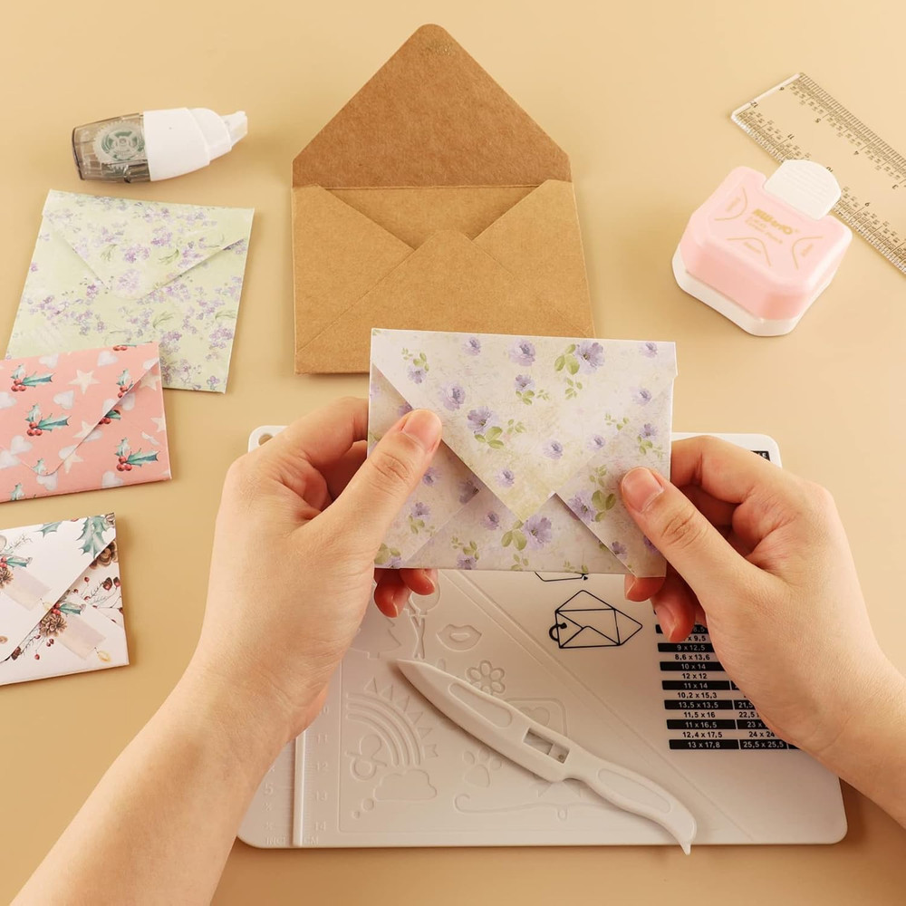 6.4"X 8.5" Mini Score Board Multi-Purpose Scoring Board Envelope Maker with Bone