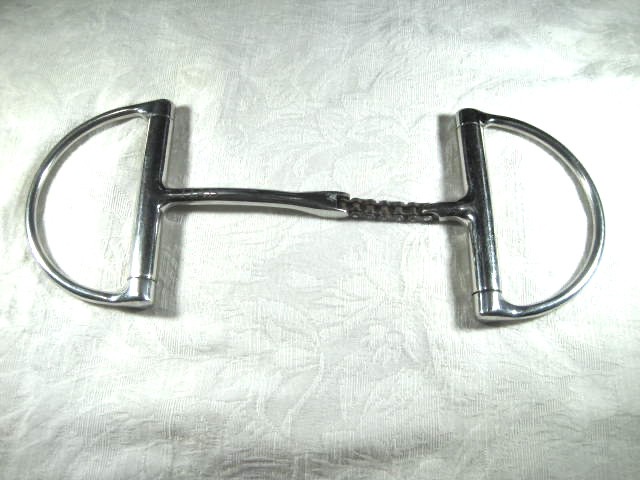 Horse Bit Dee Ring Snaffle Half Bike Chain Titanium 5.5''